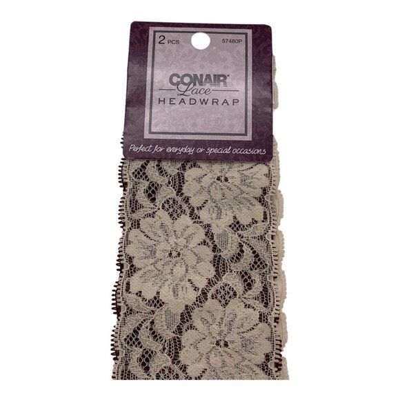 Conair Lace Headwrap 2pcs Multicolor Hair Accessories For Women Elegant Floral - Picture 4 of 5